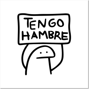 Tengo Hambre shirt, Funny Spanish shirt, Latino shirt, Flork shirt, Pegatina, Calcomania en español, Mexican Posters and Art